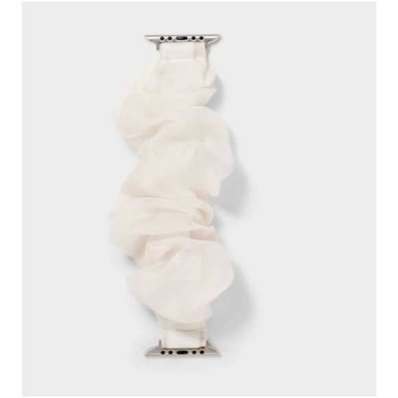 Heyday Apple Watch Scrunchie Band 42/44/45mm Sheer White - Picture 1 of 7